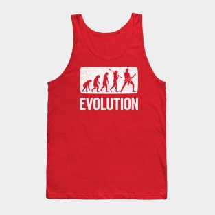 Rock and Roll Evolution: From Apes to Axe Heroes Tank Top